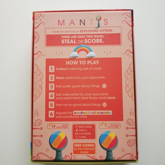 Mantis Party Card Game NEW Matching Game Rainbows & Revenge By Exploding Kittens - Picture 3 of 4
